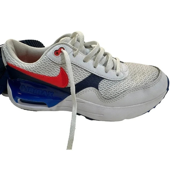 Nike Air Max Boys White Crimson Color System GS Trainers Sneaker Size 6Y - Picture 6 of 9